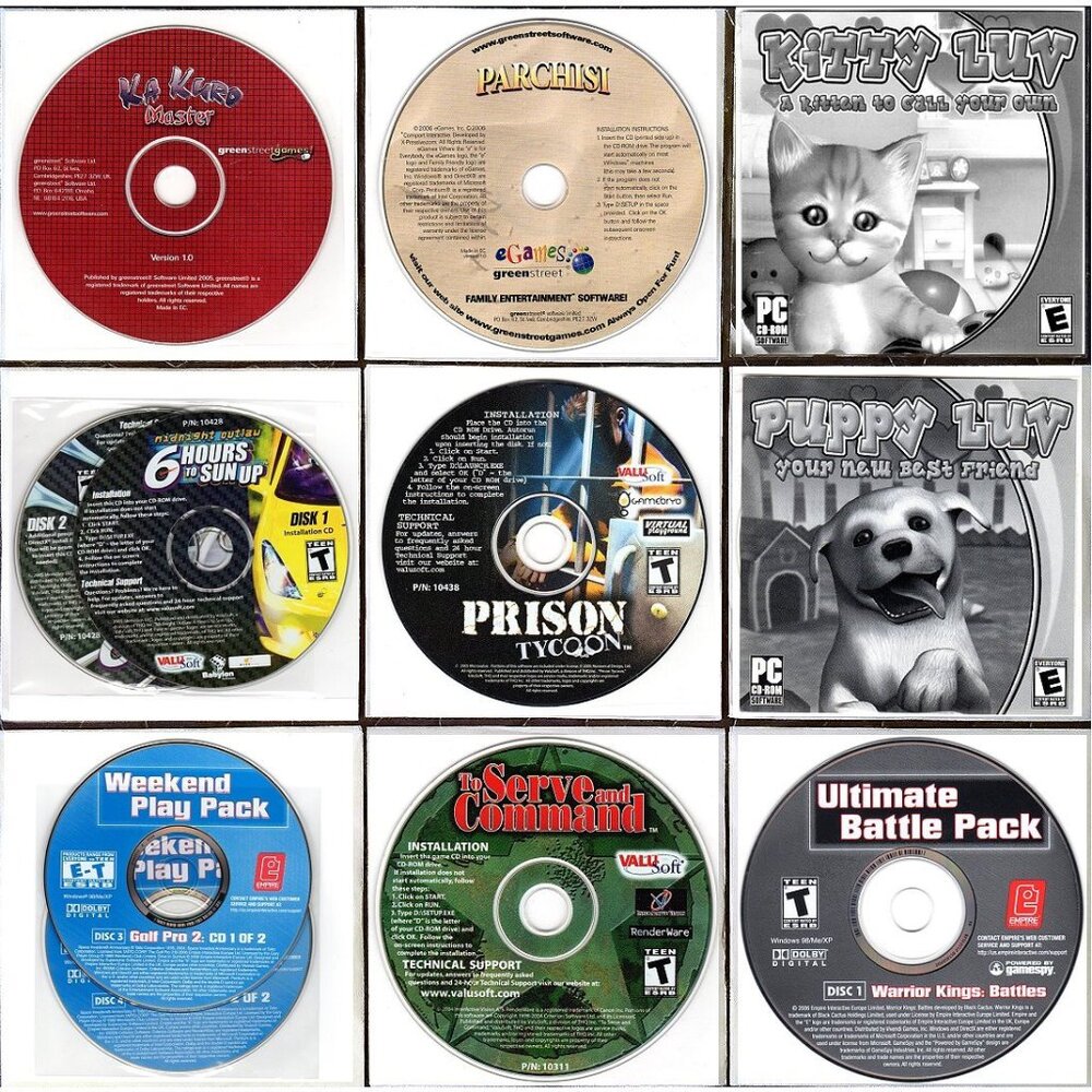 Games Lot #19 for Windows 98/ME/2000/XP 2006